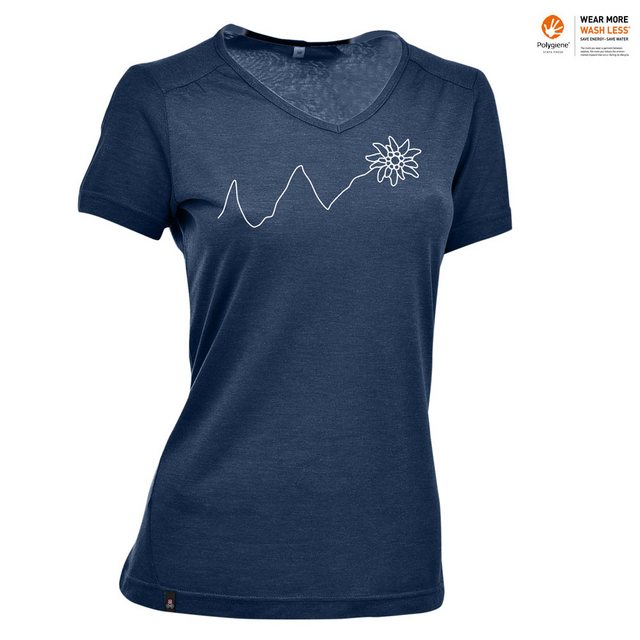 Maul Kurzarmshirt Maul - Eifelsteig Damen Outdoorshirt Wander T-Shirt, navy günstig online kaufen