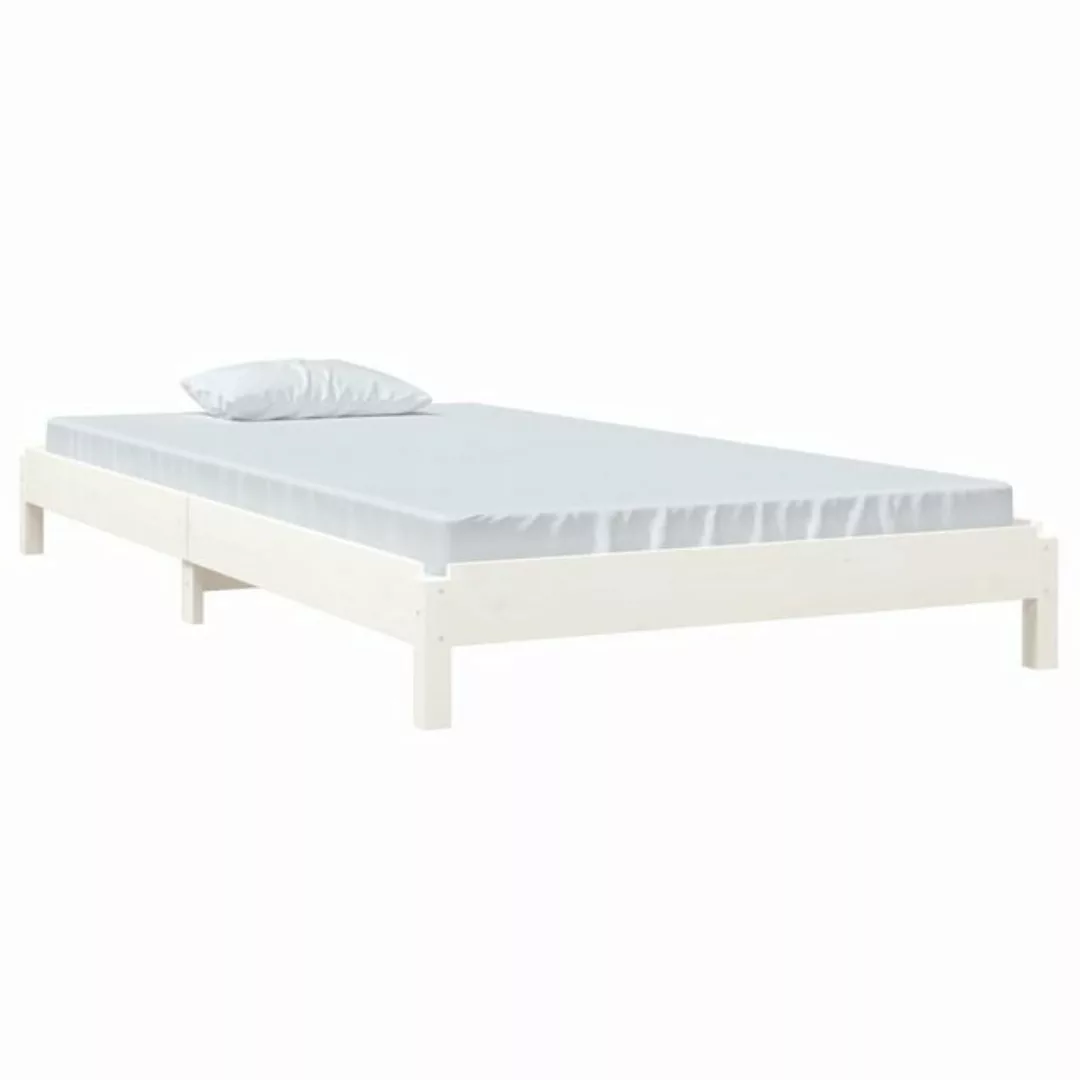 vidaXL Bett Stapelbett Weiß 90x190 cm Massivholz Kiefer günstig online kaufen