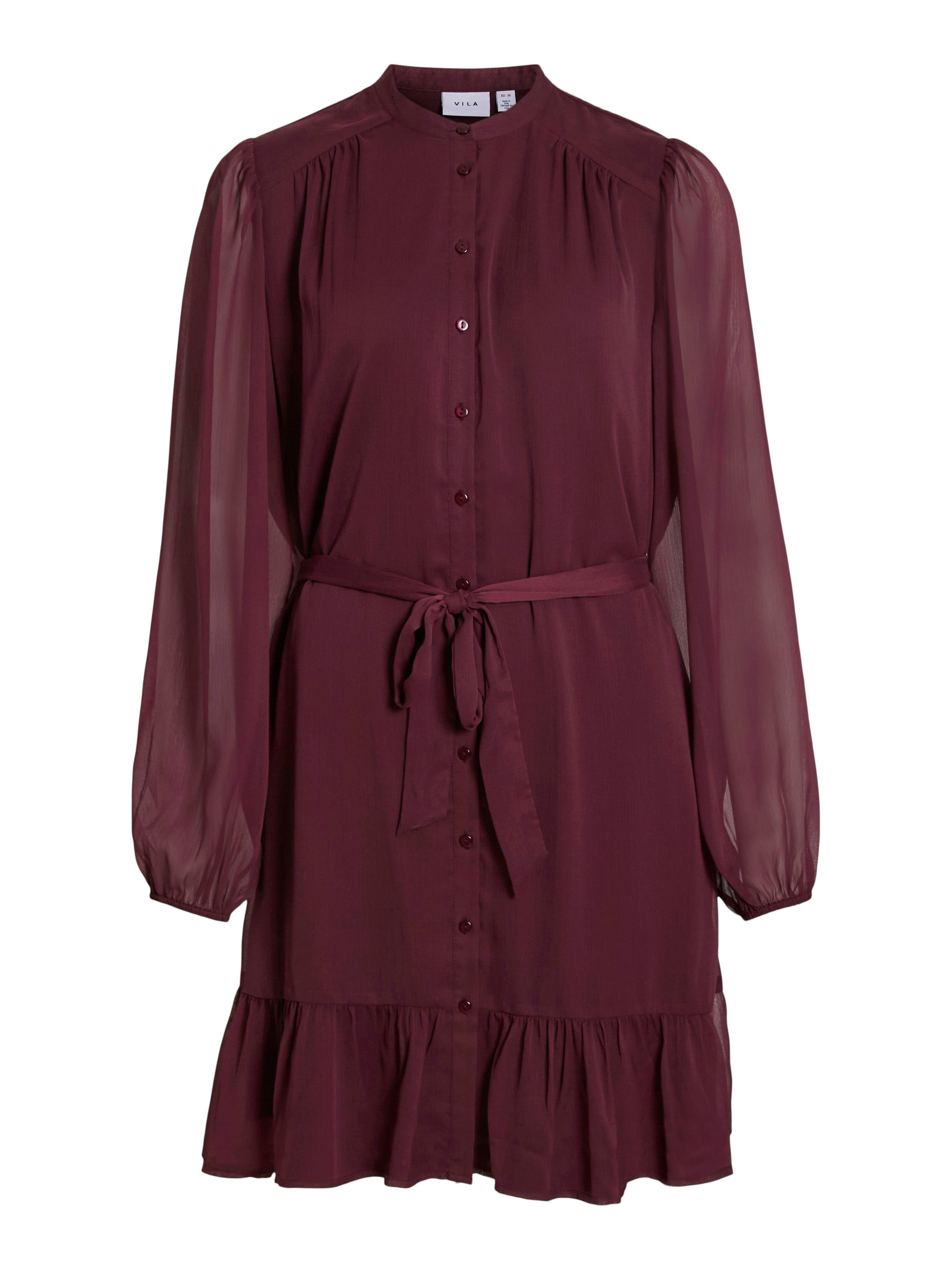 Vila Chiffonkleid VIFALIA L/S DRESS - günstig online kaufen
