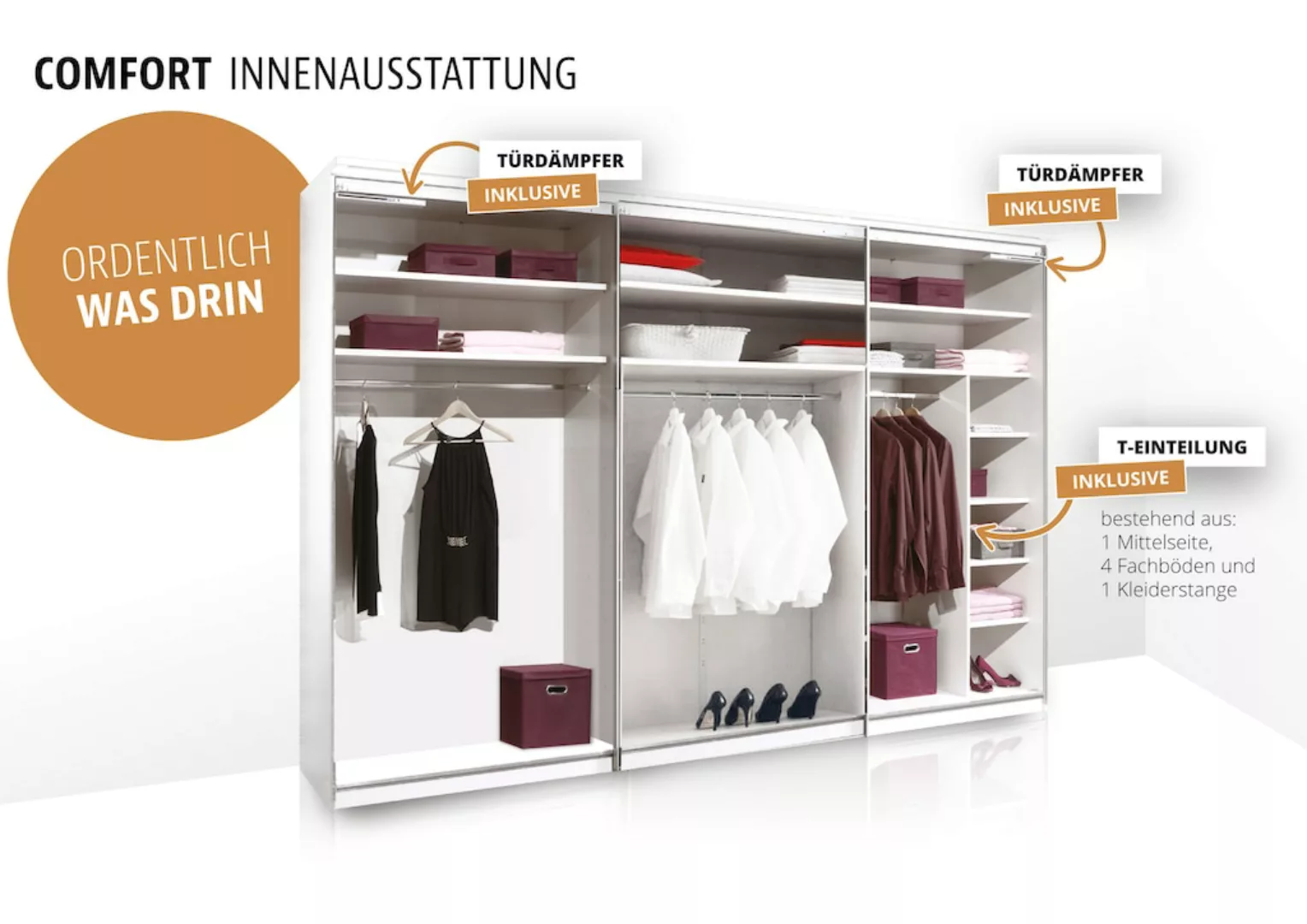 STAUD Schwebetürenschrank "Sinfonie Plus, edles Design in hochwertiger Qual günstig online kaufen