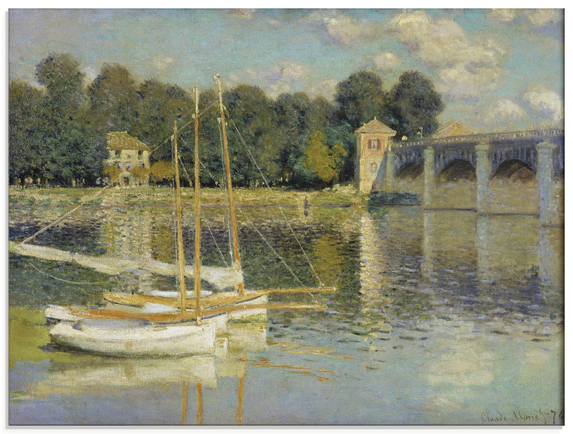 Artland Glasbild "Die Brücke von Argenteuil. 1874", Boote & Schiffe, (1 St. günstig online kaufen