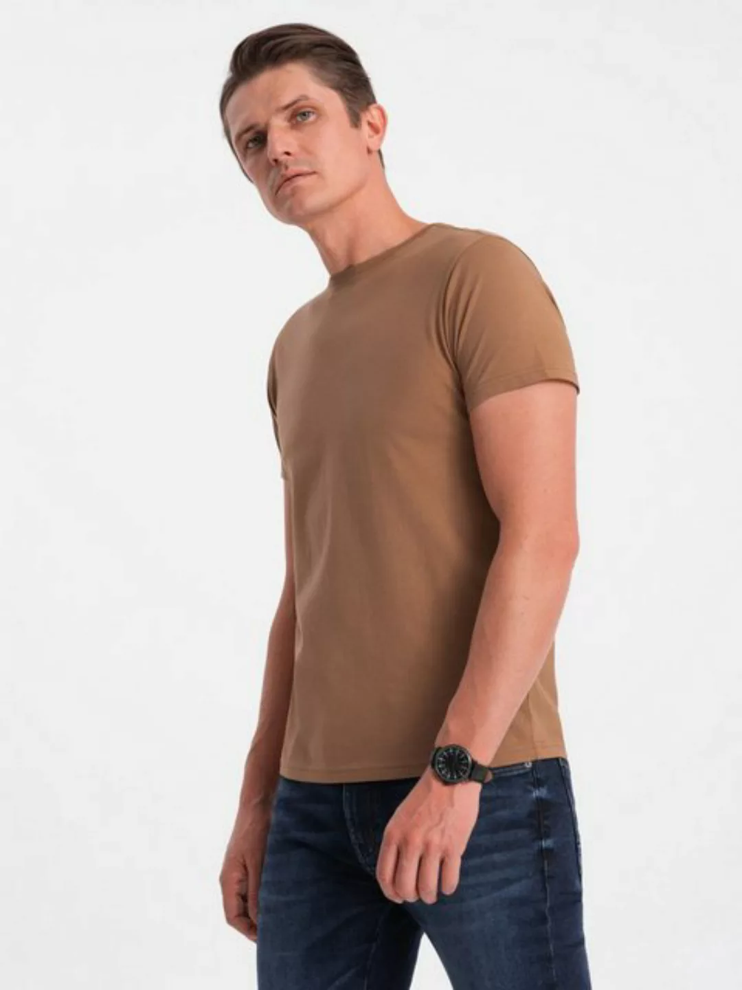OMBRE T-Shirt Klassisches Herren-T-Shirt aus Baumwolle BASIC günstig online kaufen