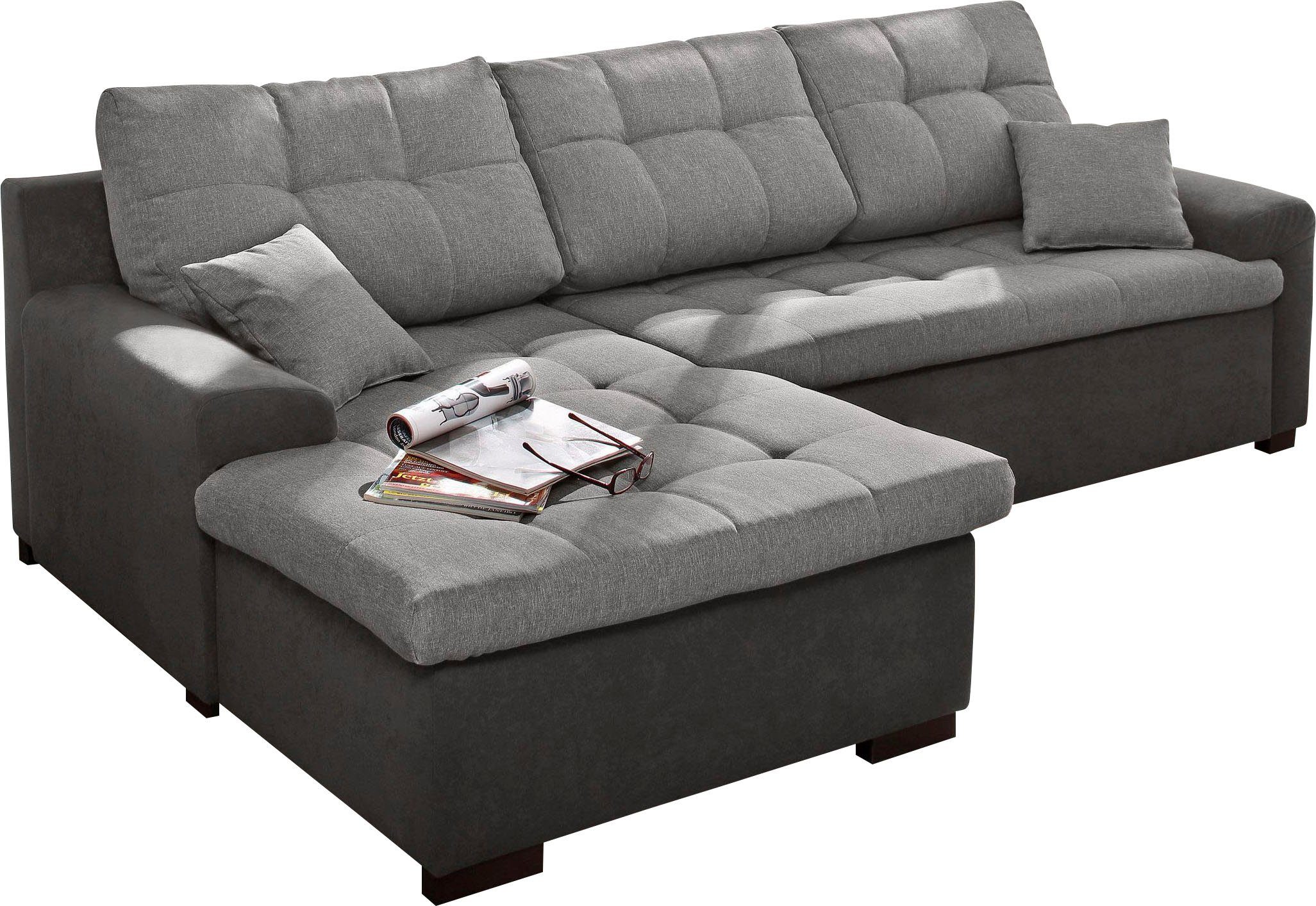 Home affaire Ecksofa "Föhr L-Form", wahlweise mit Bettfunktion günstig online kaufen