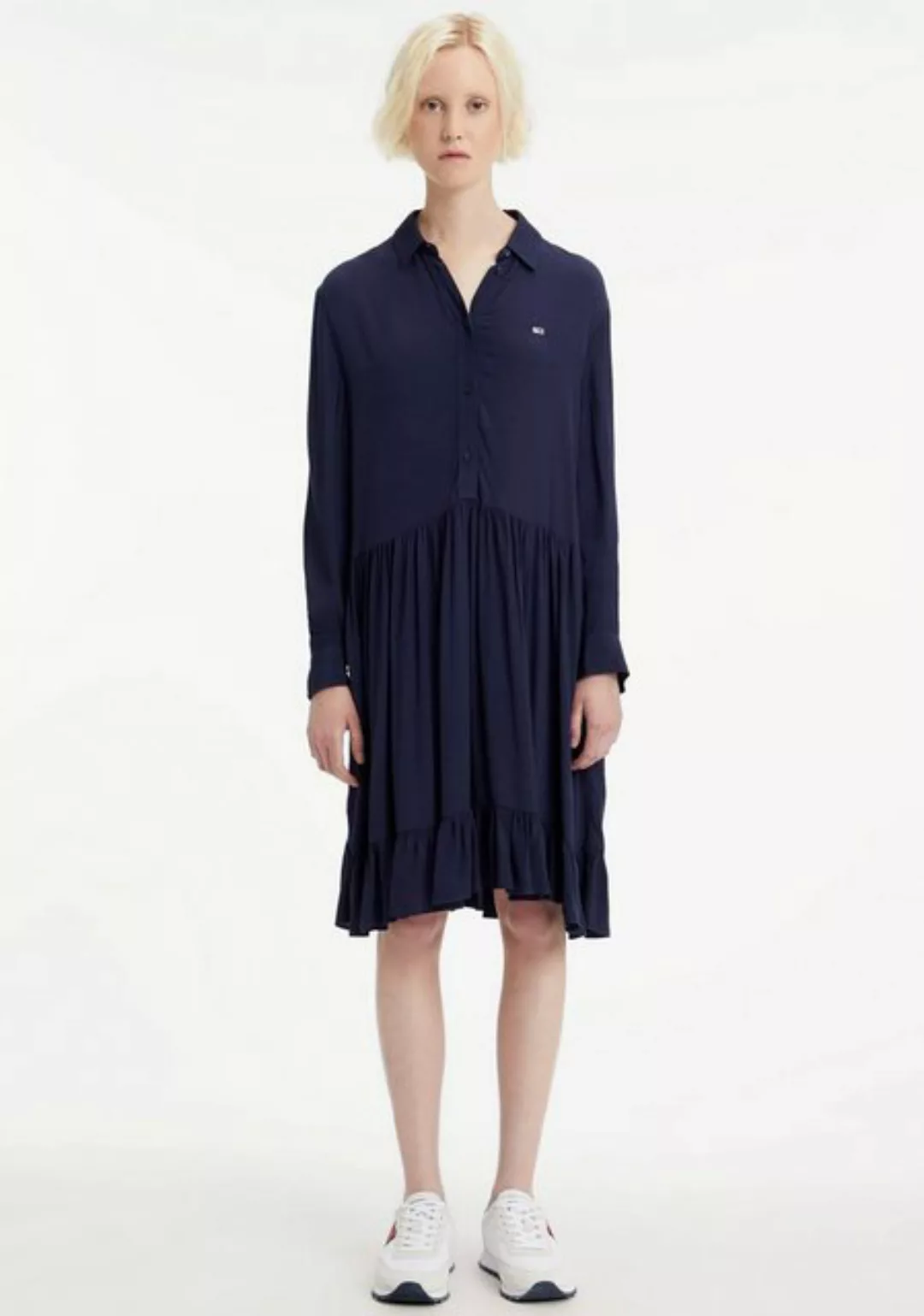 Tommy Jeans Volantkleid TJW TIERED SHIRT DRESS mit Tommy Jeans Logo-Flag günstig online kaufen