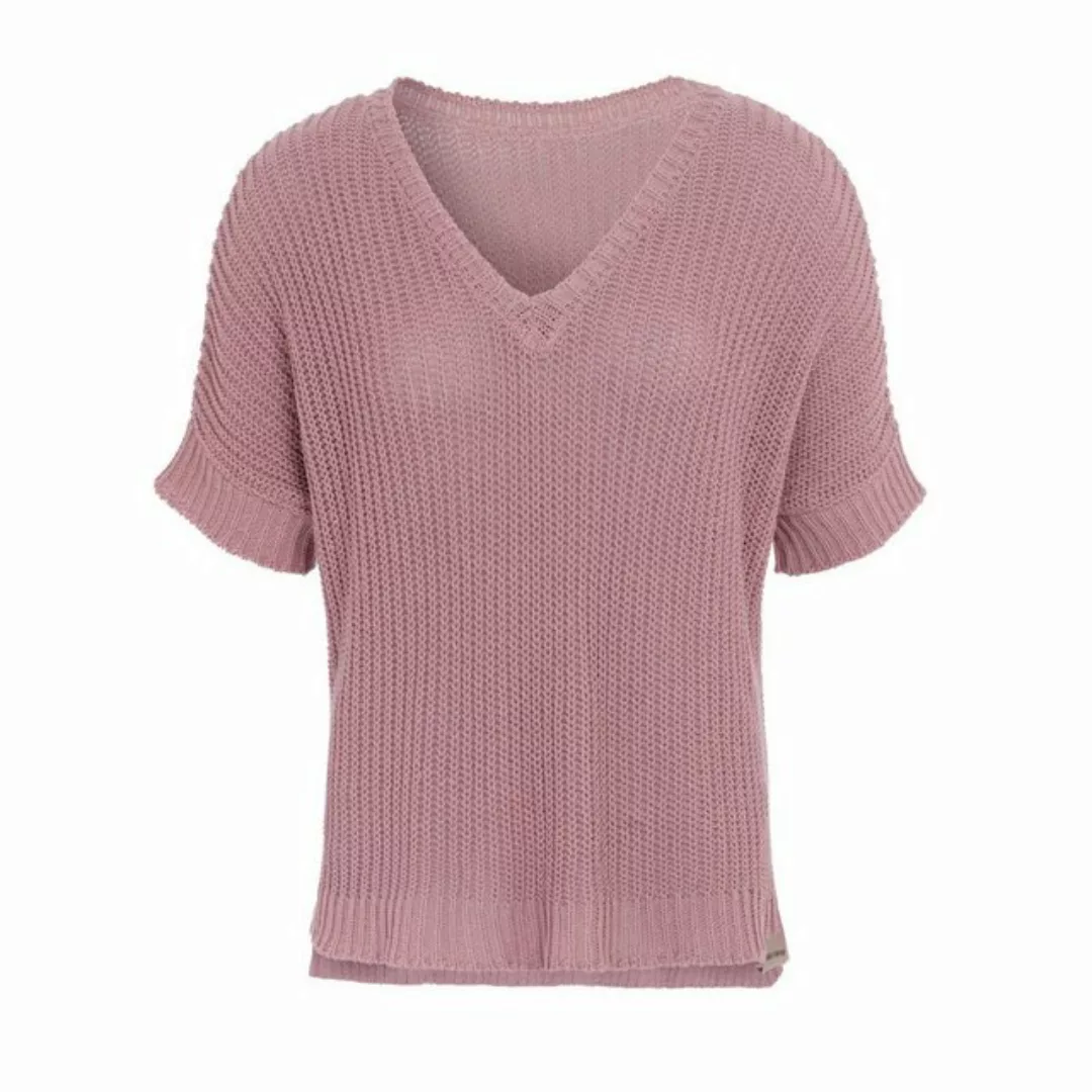 Knit Factory Strickpullover Daisy Strickpullover V-Ausschnitt Old Pink 36/4 günstig online kaufen