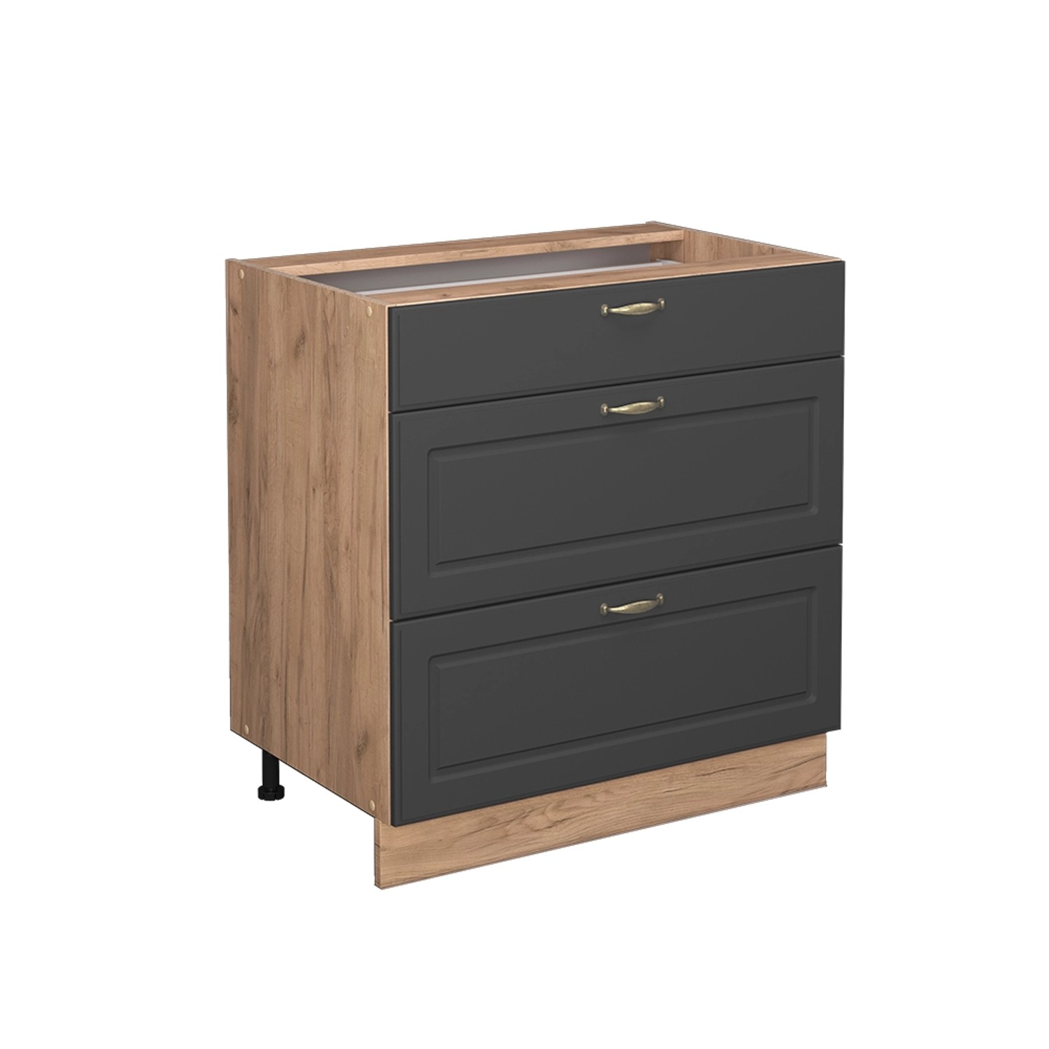 Vicco Unterschrank Fame-Line Anthrazit-Gold/Eiche 80cm, ohne günstig online kaufen