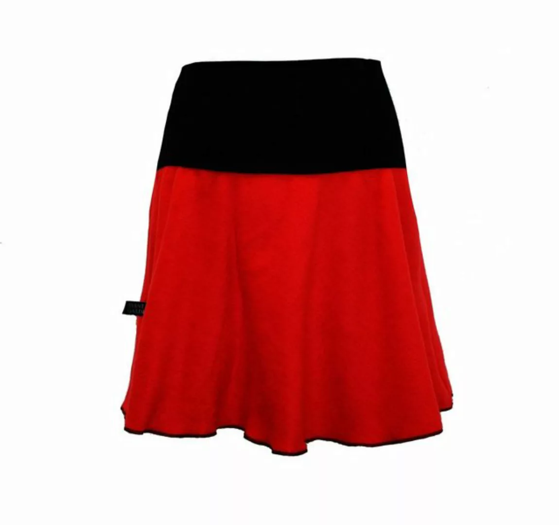 dunkle design Minirock Fleece Rot 45cm elastischer Bund günstig online kaufen