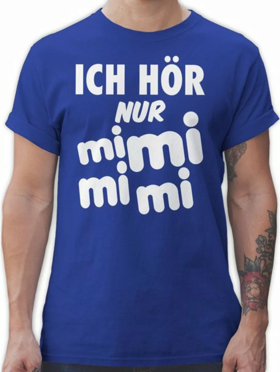 Shirtracer T-Shirt Ich hör nur mi mi mi - weiß Sprüche Statement günstig online kaufen