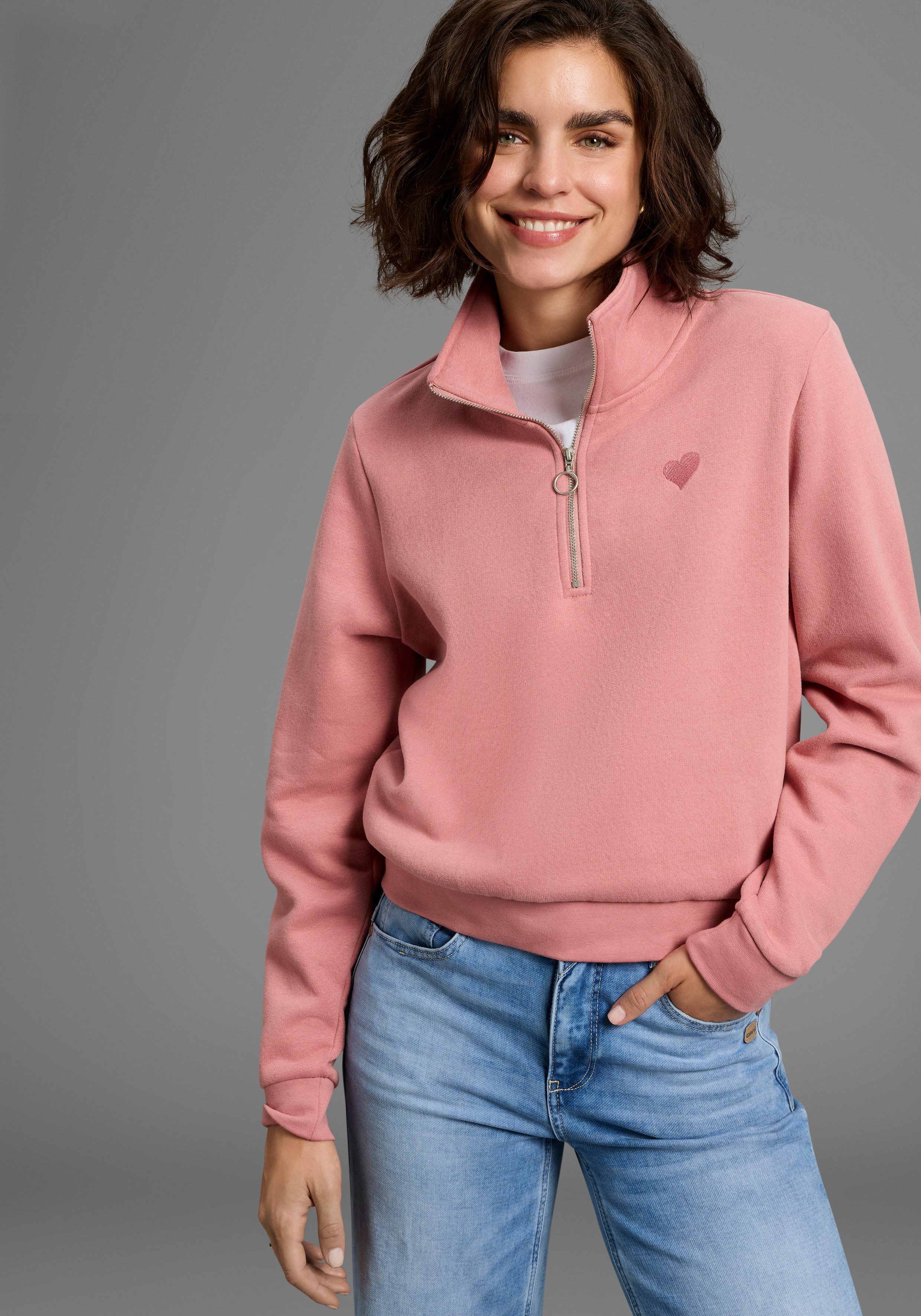 Laura Scott Sweater Weiche Baumwollmischung mit günstig online kaufen