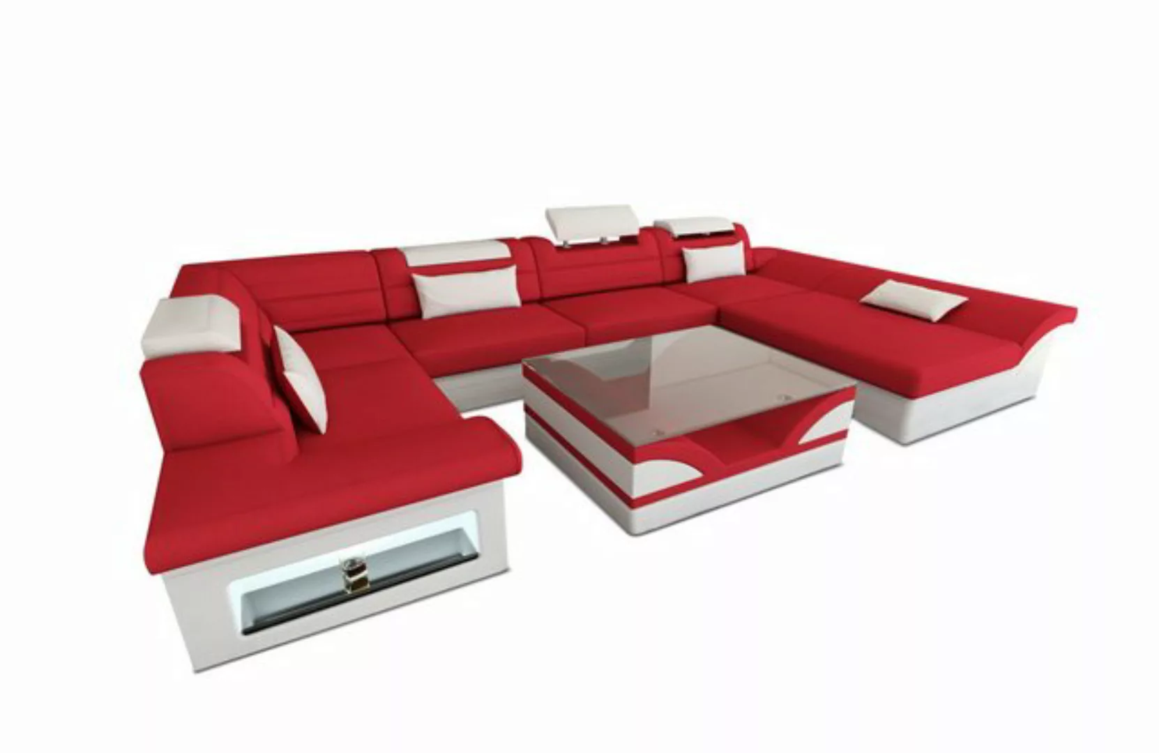 Sofa Dreams Wohnlandschaft Stoff Sofa Couch Enzo U Form Polster Stoffsofa, günstig online kaufen