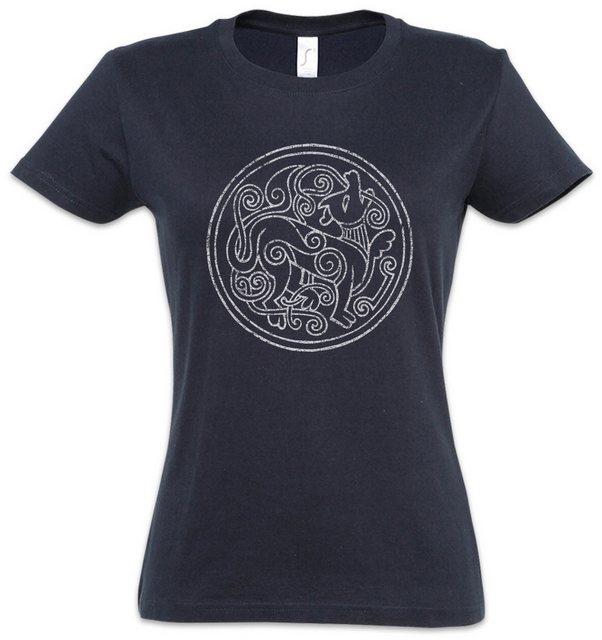 Urban Backwoods Print-Shirt Norse Circle Damen T-Shirt Hugin Munin Walhalla günstig online kaufen