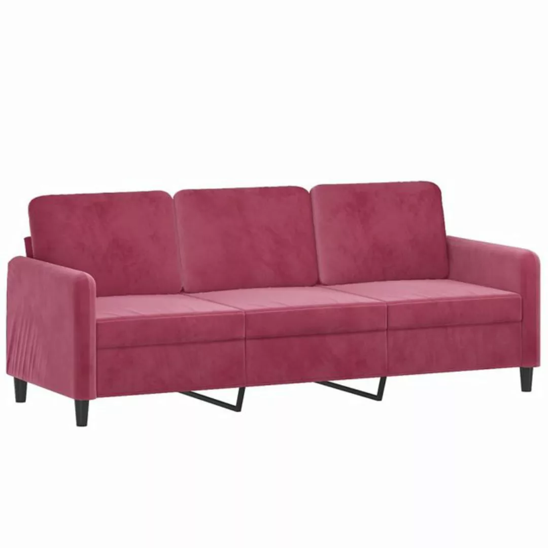 vidaXL Sofa, 3-Sitzer-Sofa Schwarz 180 cm Samt günstig online kaufen