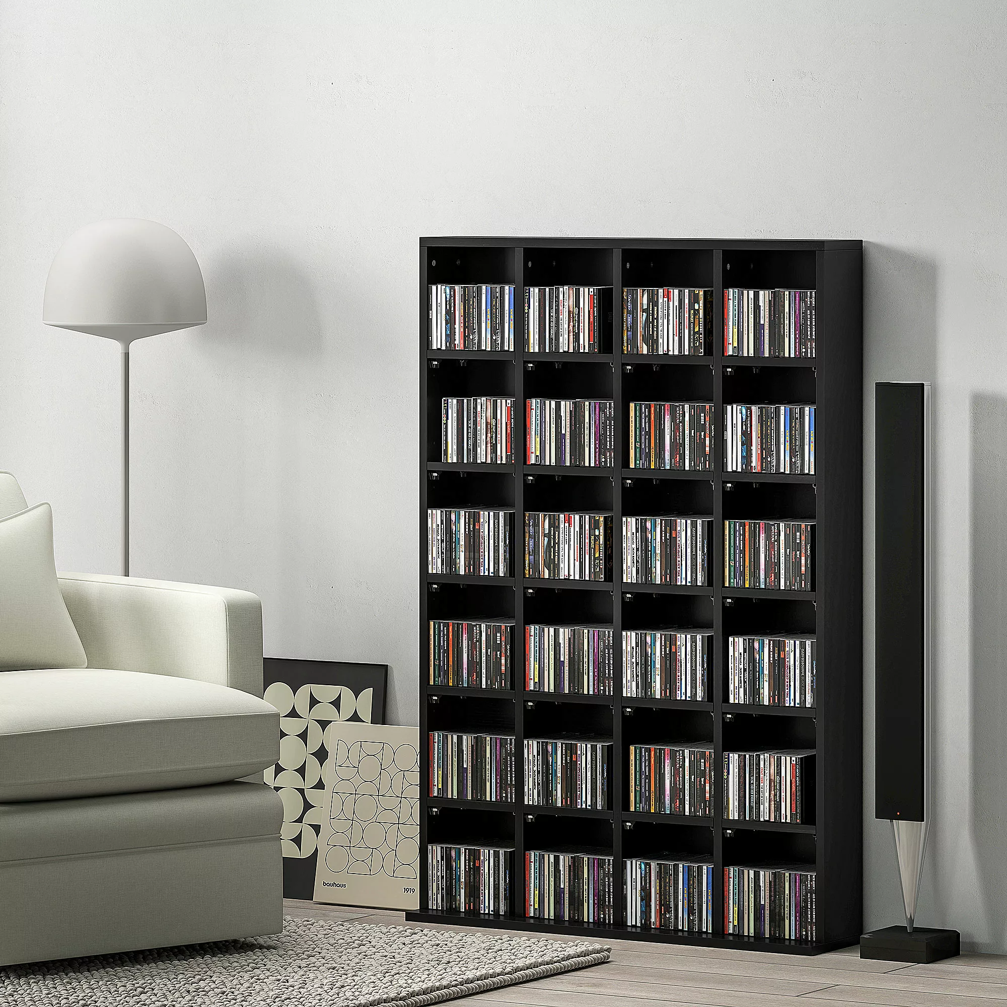 HOMCOM CD- und DVD-Aufbewahrung, Multimedia-Aufbewahrungsmöbel mit 24 Fäche günstig online kaufen