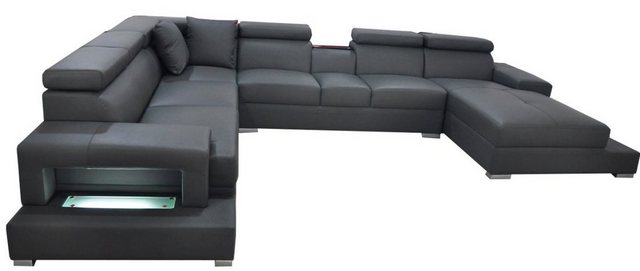 JVmoebel Ecksofa Designer LED U-Form Wohnlandschaft luxus Sofa Polstermöbel günstig online kaufen