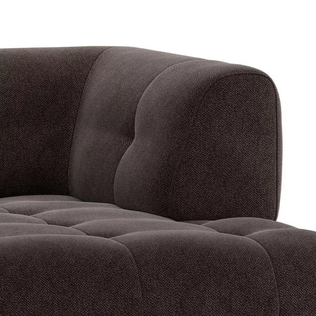 Sofa-Modul Abschluss rechts in Graubraun Webstoff Bezug günstig online kaufen