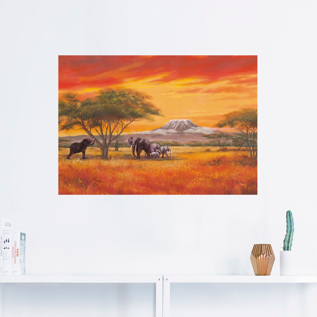 Artland Wandbild »Elefanten«, Elefanten Bilder, (1 St.) günstig online kaufen