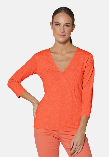 MADELEINE 3/4-Arm-Shirt Struktur-Jersey-Shirt in Wickel-Optik günstig online kaufen