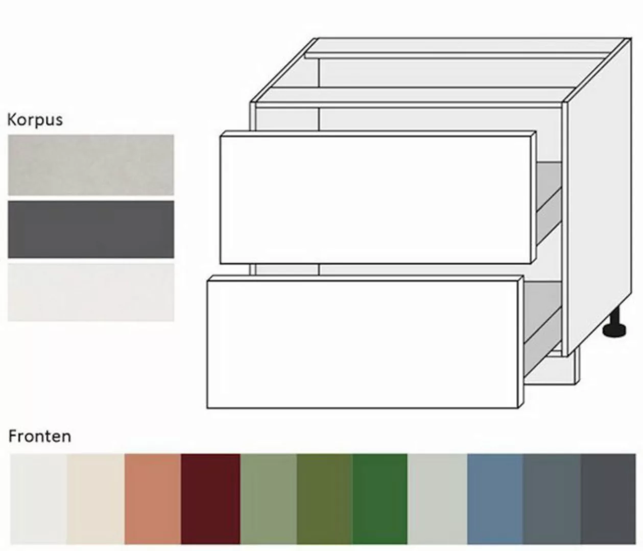 Feldmann-Wohnen Unterschrank Florence (Florence, 1-St) 80cm Front- & Korpus günstig online kaufen