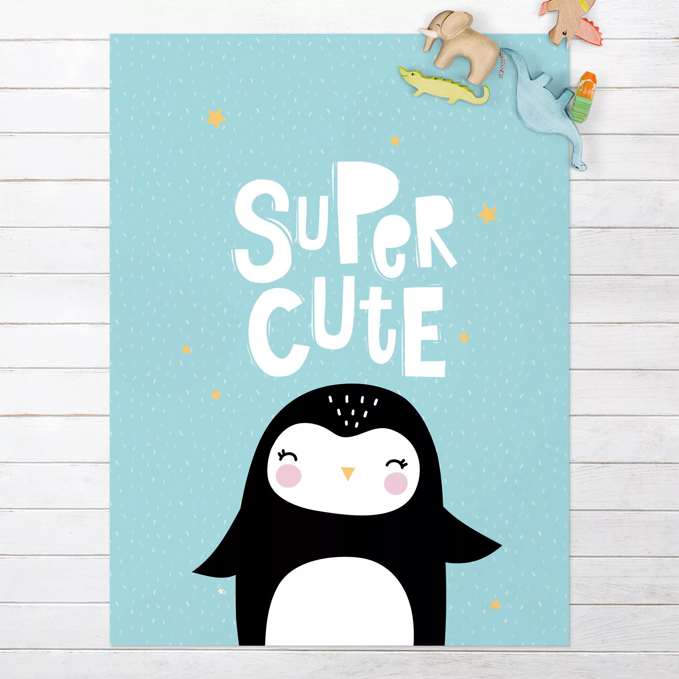 Vinyl-Teppich Super Cute Pinguin günstig online kaufen