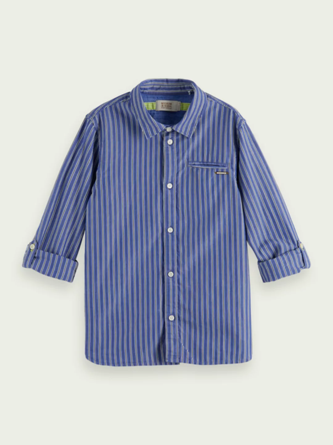 Scotch & Soda Gestreiftes Shirt aus Bio-Baumwolle mit anpassbaren Ärmeln günstig online kaufen