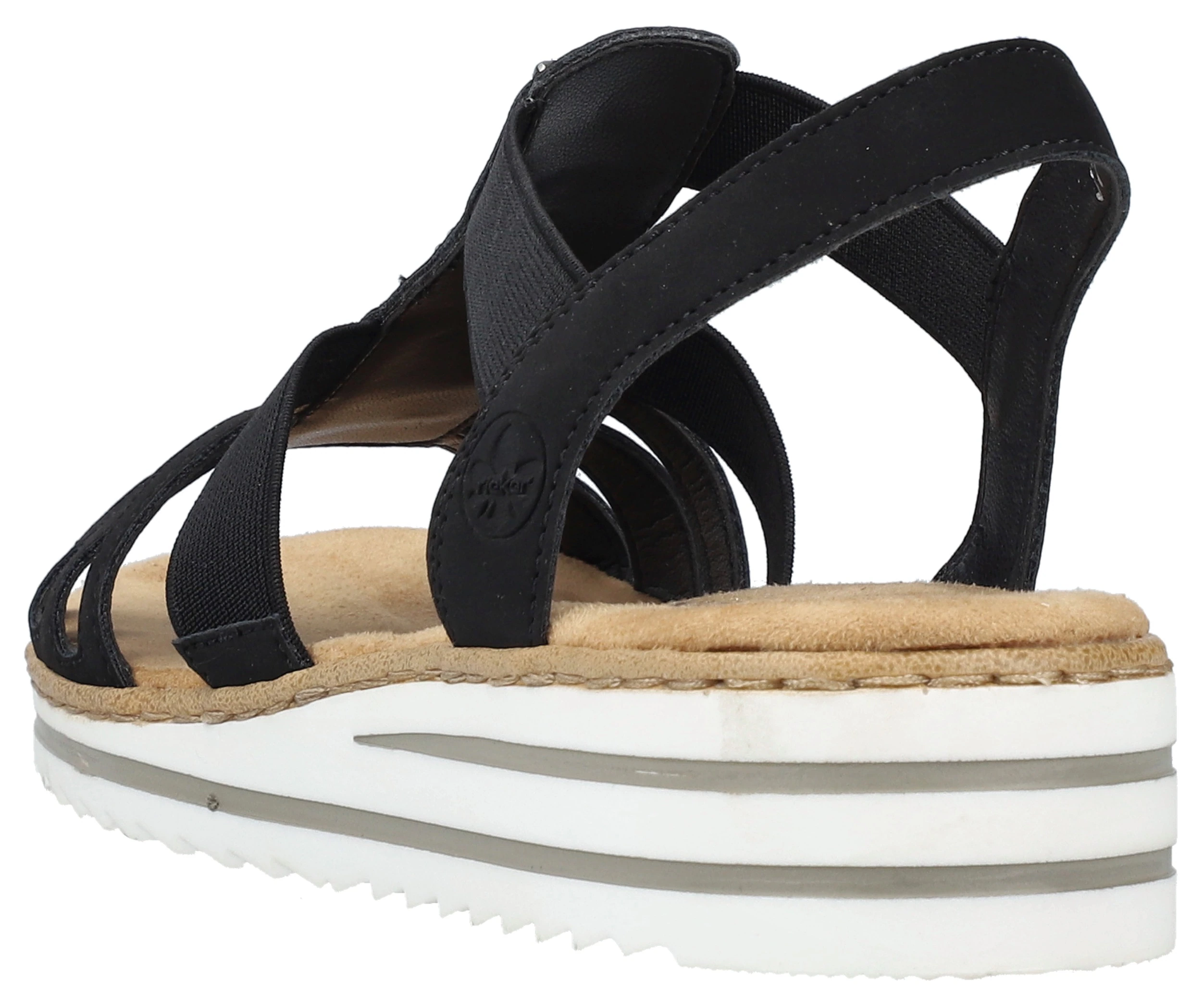 Rieker Keilsandalette, Sommerschuh, Sandale, Keilabsatz, mit Gummizüge für günstig online kaufen
