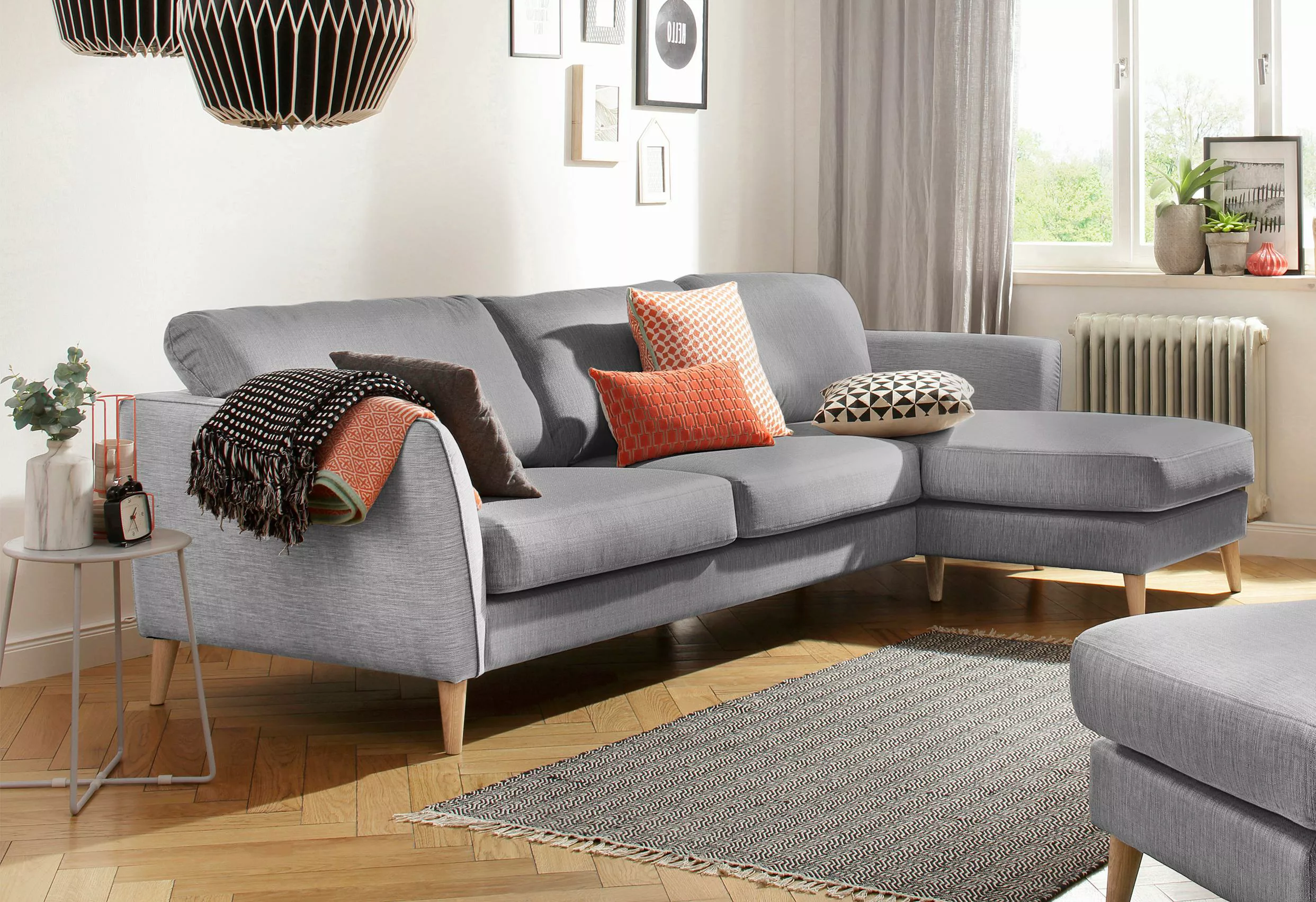 Home affaire Ecksofa MARSEILLE (279/152cm),L-Form, Rec. rechts/links, Massi günstig online kaufen