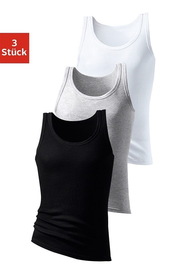 H.I.S Unterhemd "Doppelripp Tanktop", (3 St.), ohne Seitennähte günstig online kaufen