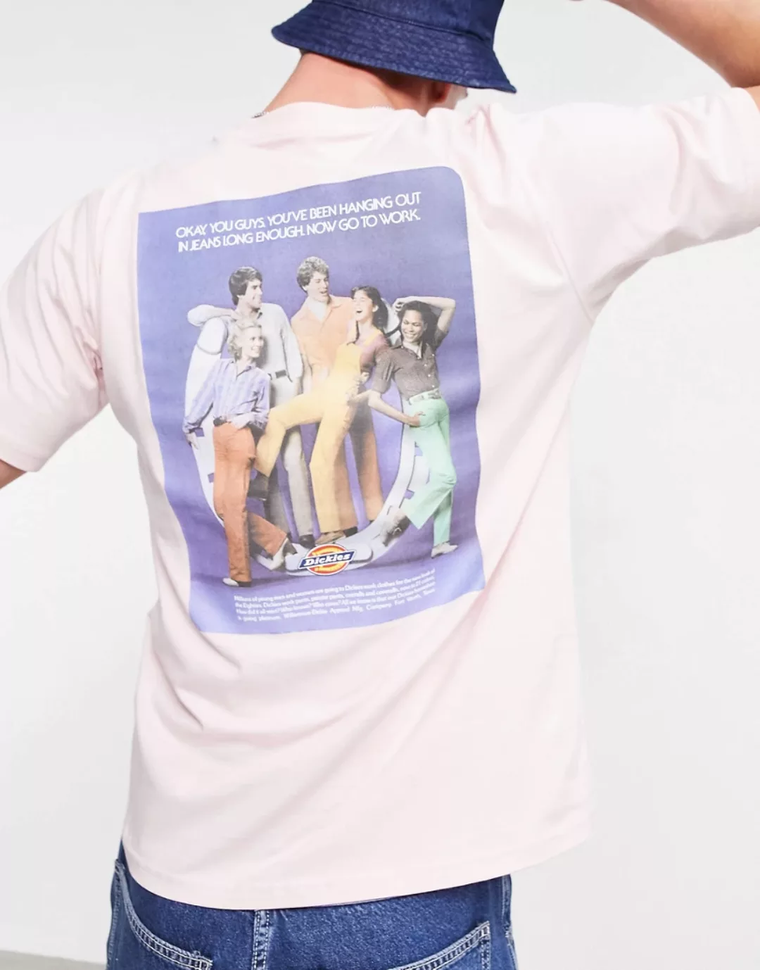 Dickies – Bigfork – T-Shirt in Rosa mit Rückenprint günstig online kaufen