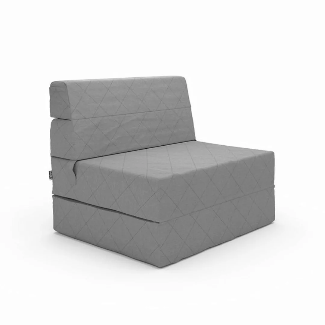 Vicco Schlafsofa Schlafcouch Lima 100cm faltbar Grau, faltbar günstig online kaufen