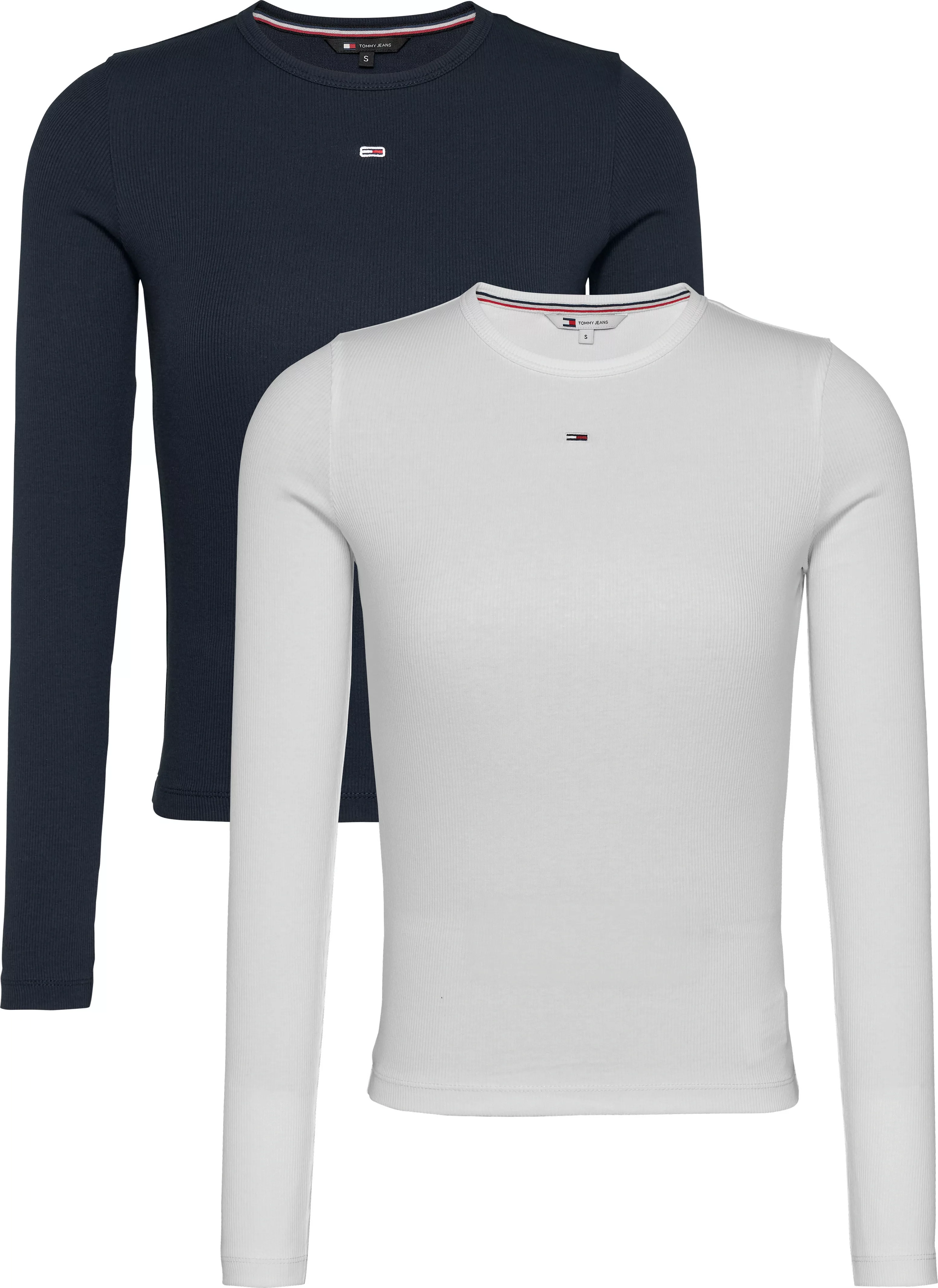 Tommy Jeans Langarmshirt "TJW 2PACK SLIM ESSENTIAL RIB LS", in Rippoptik, m günstig online kaufen