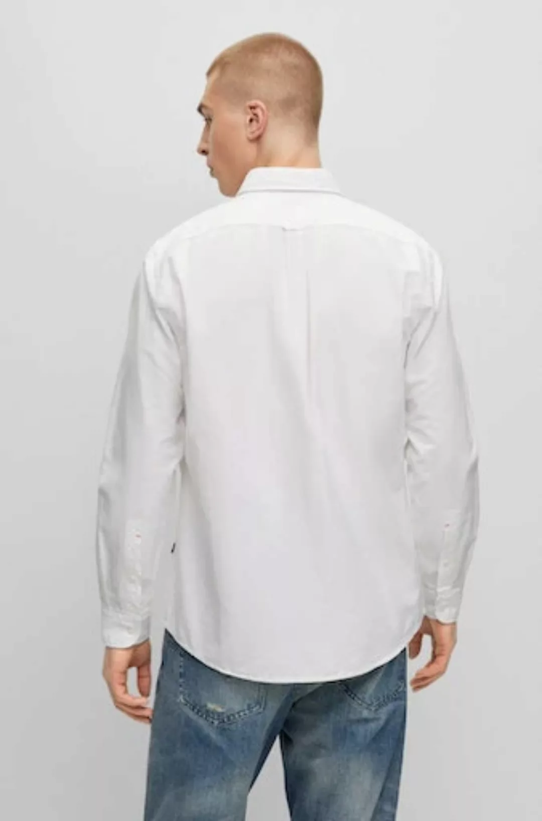BOSS ORANGE Langarmshirt Rickert (1-tlg) mit Label-Stickerei auf der Brust günstig online kaufen