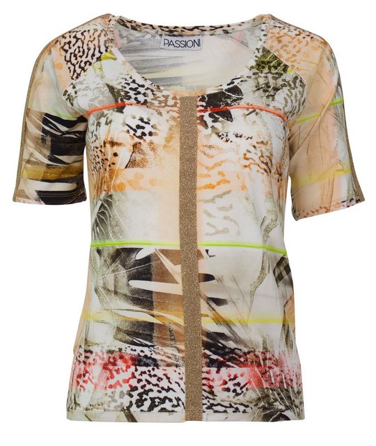 Passioni T-Shirt Bedrucktes sommerliches T-shirt mit Print günstig online kaufen