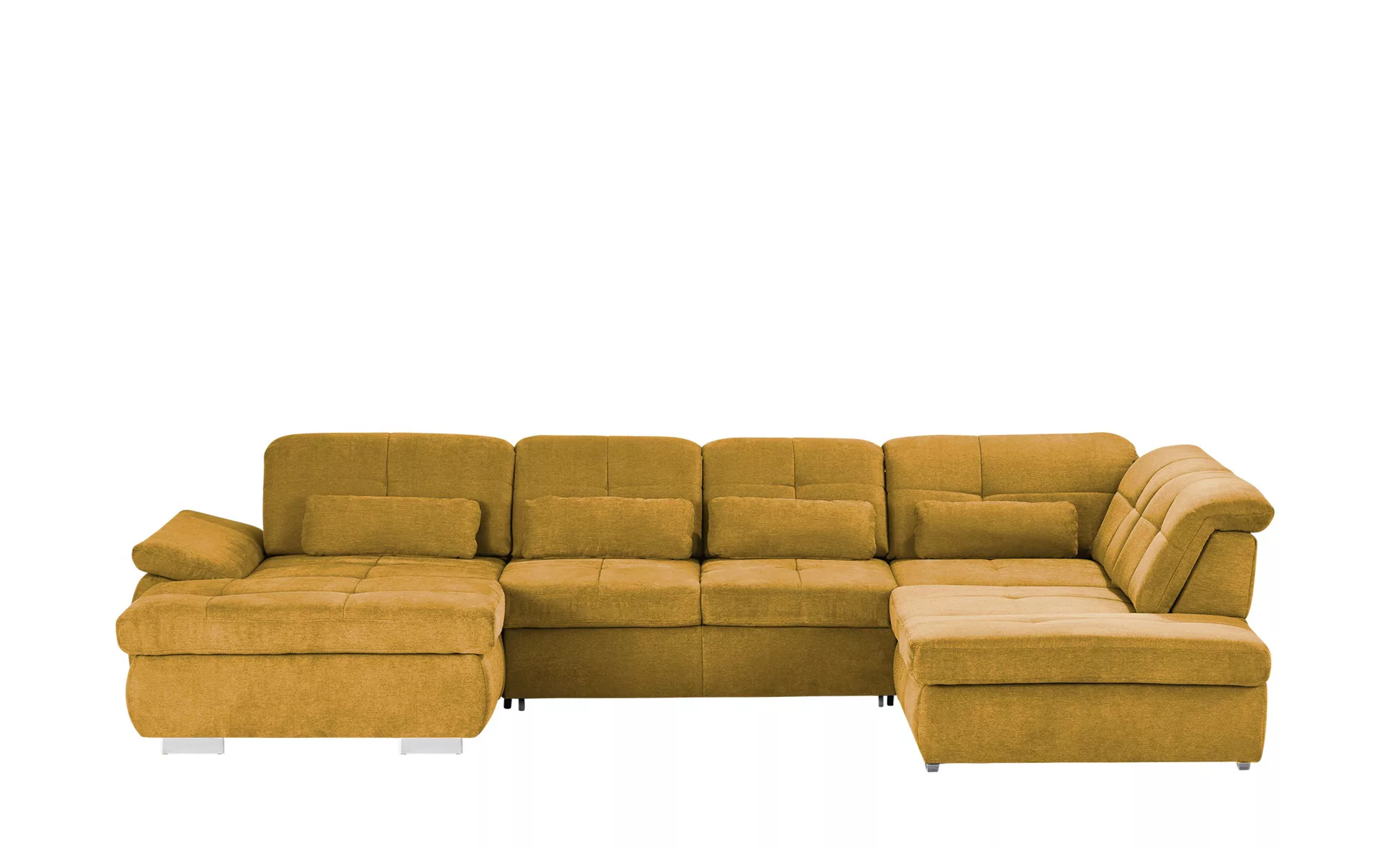 Wohnlandschaft mit Funktion - gelb - 374 cm - 260 cm - Polstermöbel > Sofas günstig online kaufen