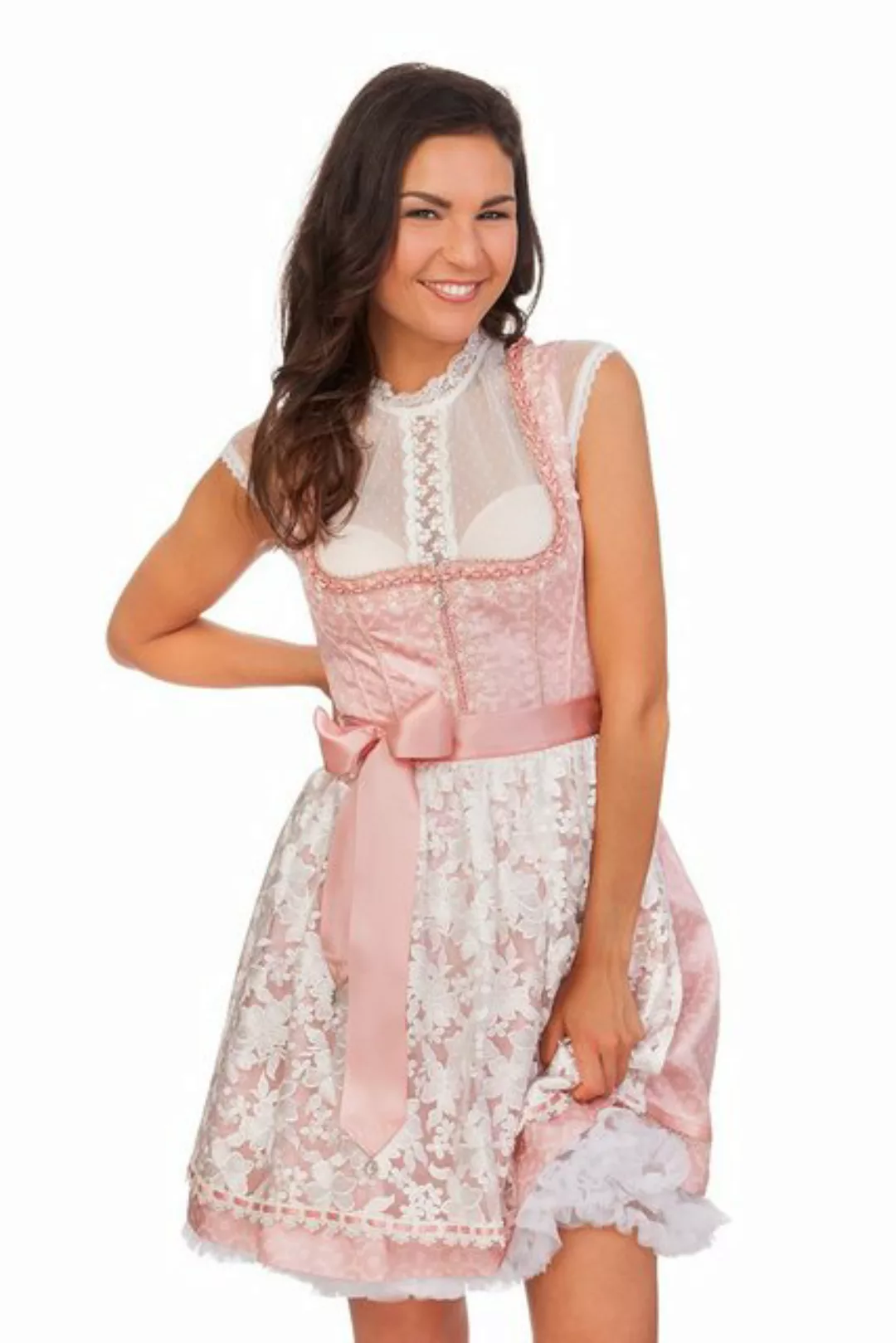 Krüger Madl Dirndl Mini Dirndl 2tlg. - FELINA - rosé günstig online kaufen