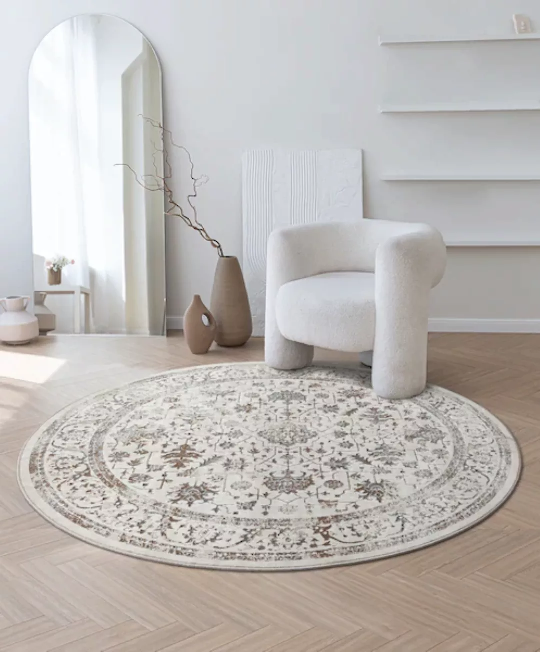 the carpet Teppich »Mila«, rund, moderner Wohnzimmer Teppich elegant glänze günstig online kaufen