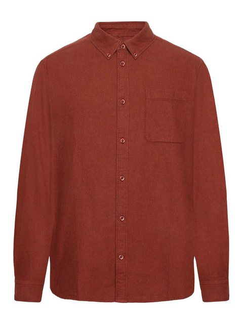 KnowledgeCotton Apparel Langarmhemd Regular Fit Melangé Flannel Shirt günstig online kaufen