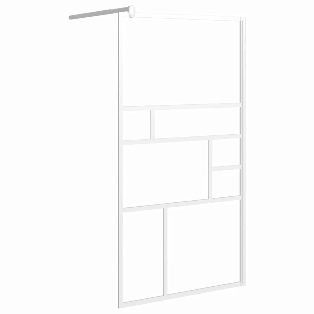 Vidaxl Duschwand Für Walk-in Dusche 100x195 Cm Esg-glas Weiß günstig online kaufen