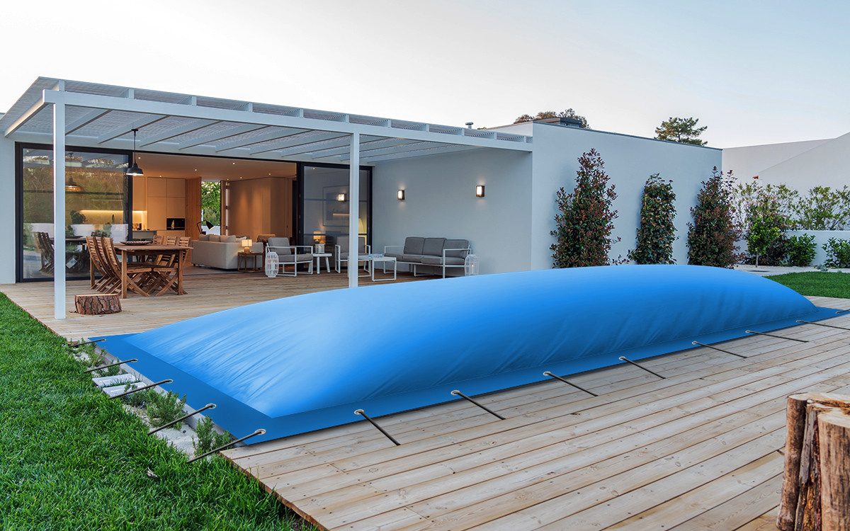 AirDeluxe Pool-Abdeckplane (Profi-Qualität) Rechteckige aufblasbare Poolpla günstig online kaufen
