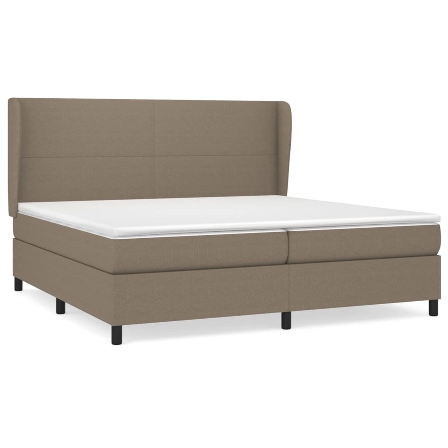 vidaXL Boxspringbett Boxspringbett mit Matratze Taupe 200x200 cm Stoff Bett günstig online kaufen