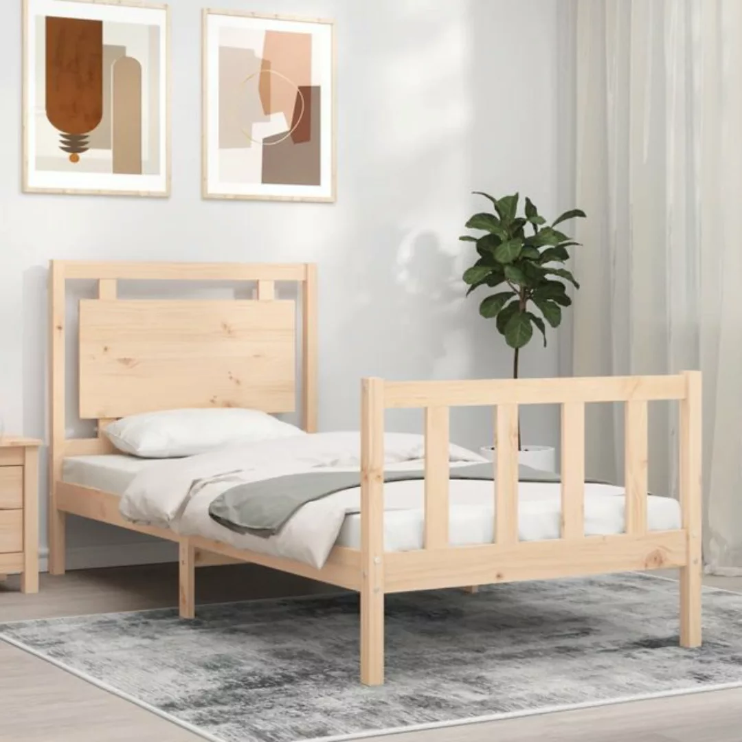 vidaXL Bett Massivholzbett ohne Matratze 90x200 Kiefernholz günstig online kaufen