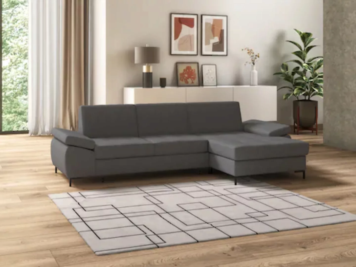 DOMO collection Ecksofa »Capelo L-Form«, mit Armteilverstellung, wahlweise günstig online kaufen