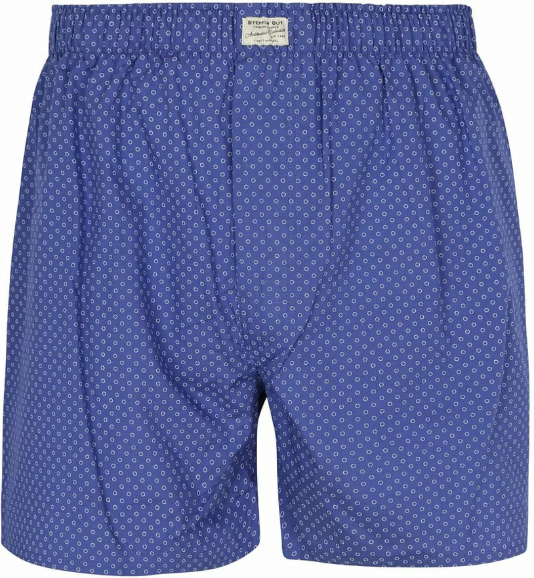 Steppin' Out Boxershort Geodrucktes Blau - Größe M günstig online kaufen