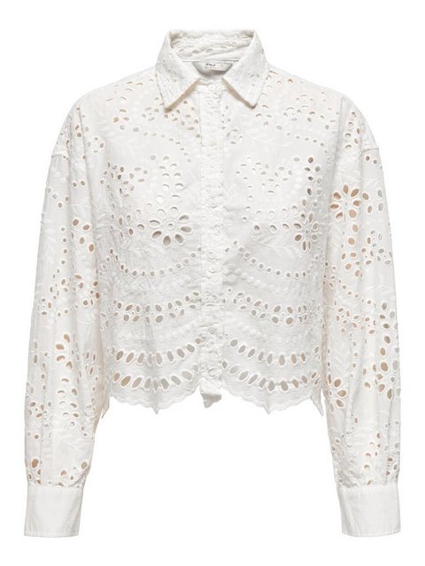 ONLY Kurze Boxy Fit Hemd Damen White günstig online kaufen