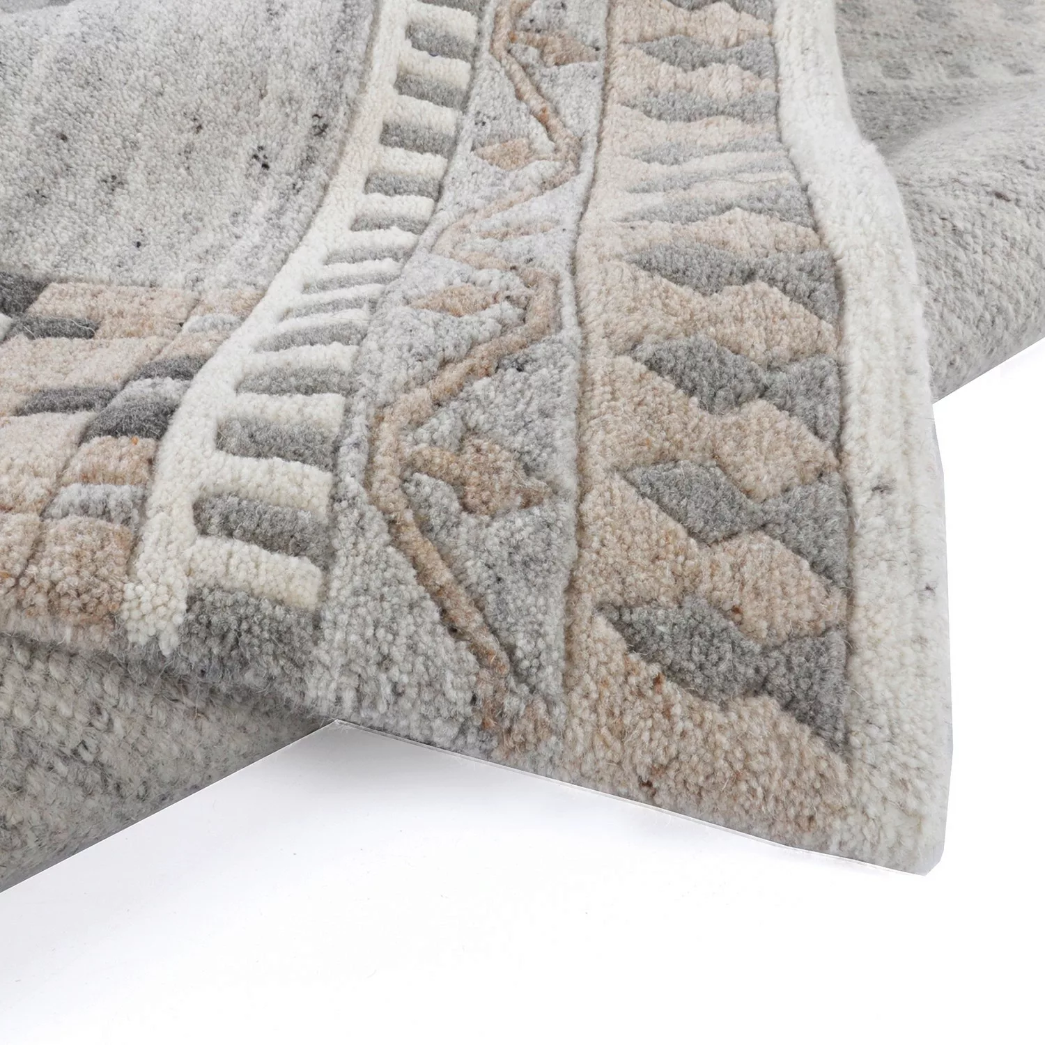 THEKO Wollteppich »Royal Natur 6030«, rechteckig, reine Wolle, handgetuftet günstig online kaufen