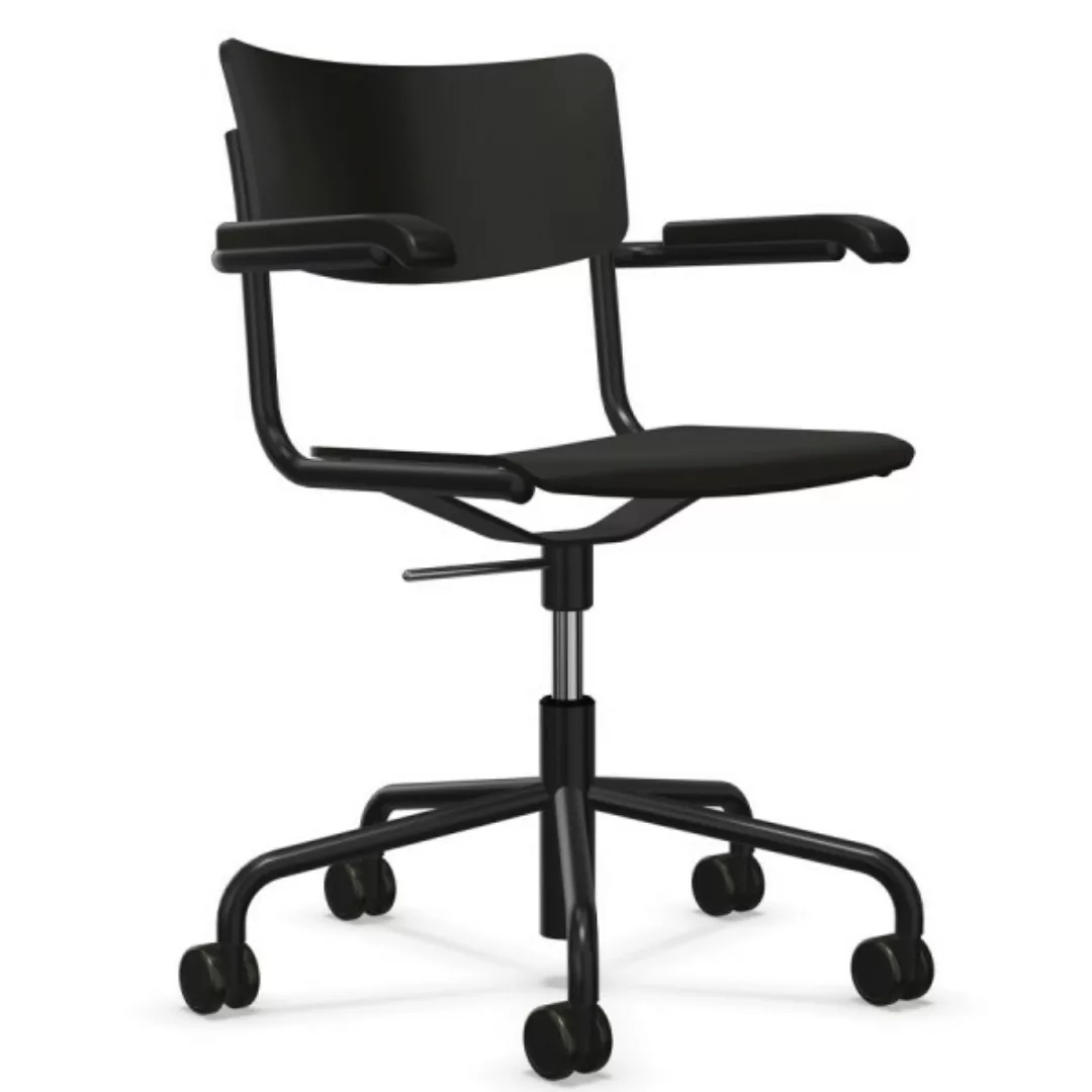 THONET S 43 FDR | Drehsessel m. Armlehnen | Buche schwarz gebeizt | Gestell günstig online kaufen