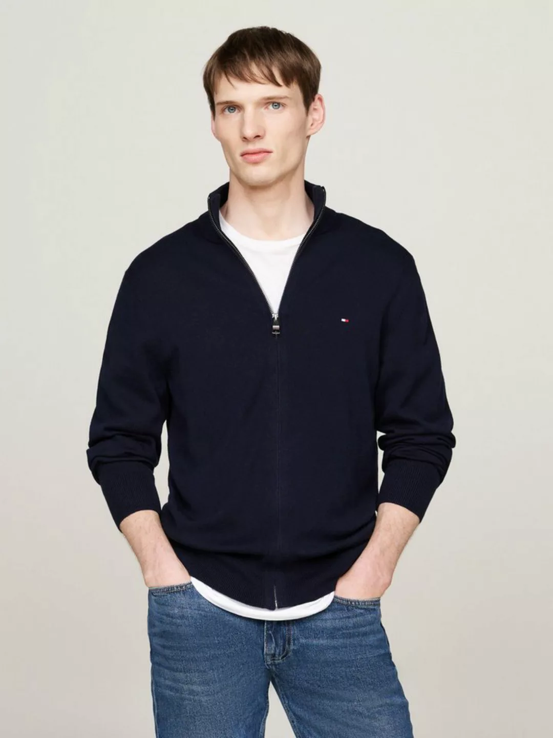 Tommy Hilfiger  Strickjacken PIMA ORG CTN CASHMERE ZIP THRU günstig online kaufen