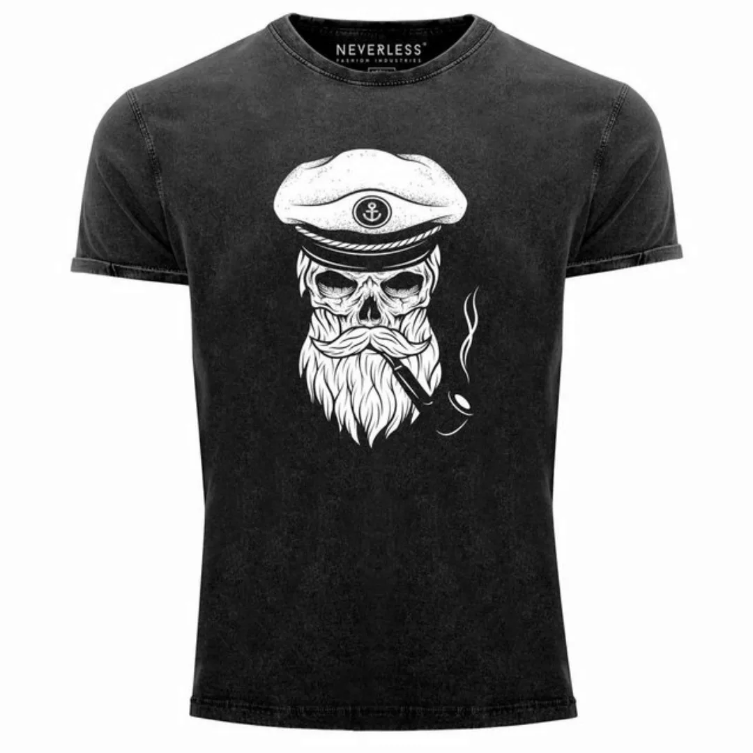 Neverless Print-Shirt Cooles Angesagtes Herren T-Shirt Vintage Shirt Captai günstig online kaufen