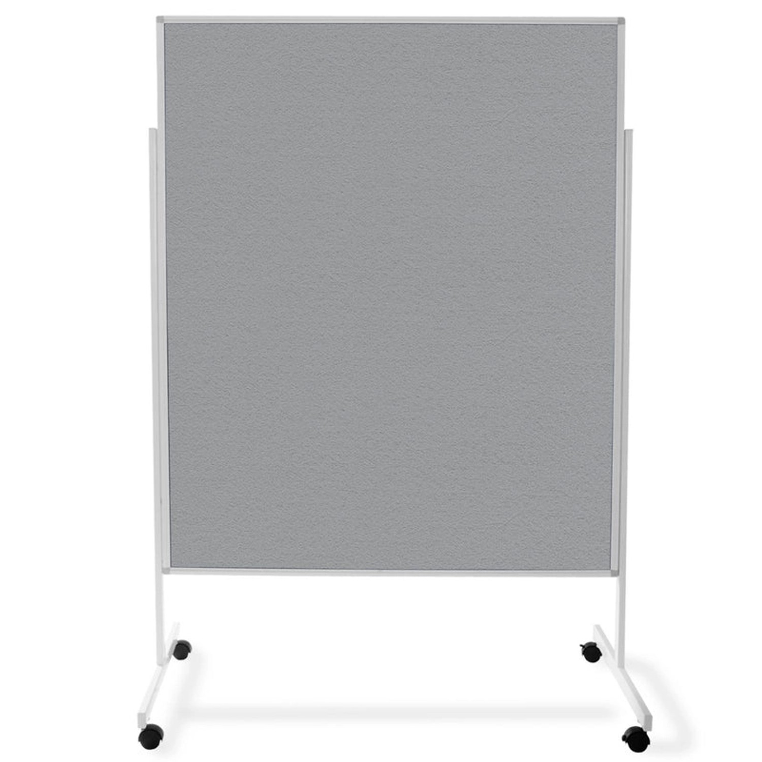 KARAT Filz Moderationstafel Stabiles Gestell mit Rollen Grau 150 x 120 cm günstig online kaufen
