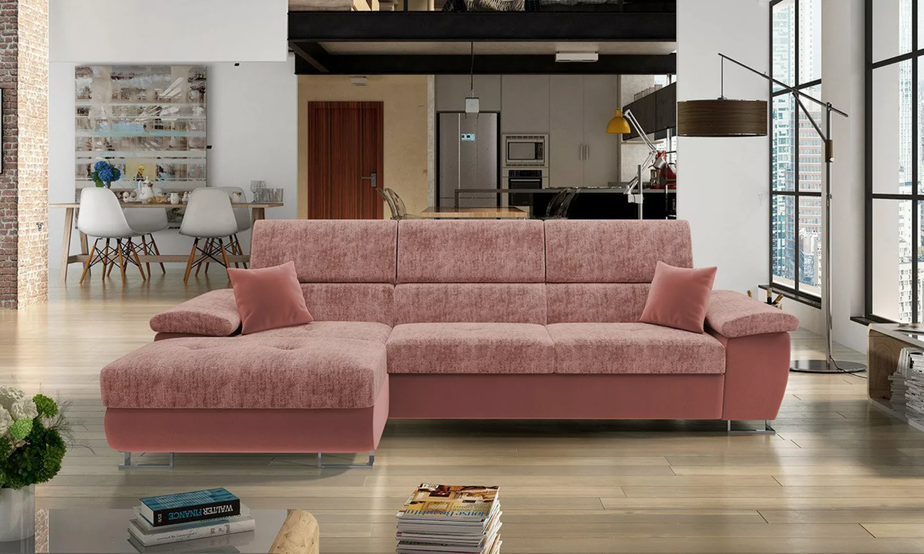 MIRJAN24 Ecksofa Cotere Mini Premium, mit Schlaffunktion und Bettkasten, Po günstig online kaufen