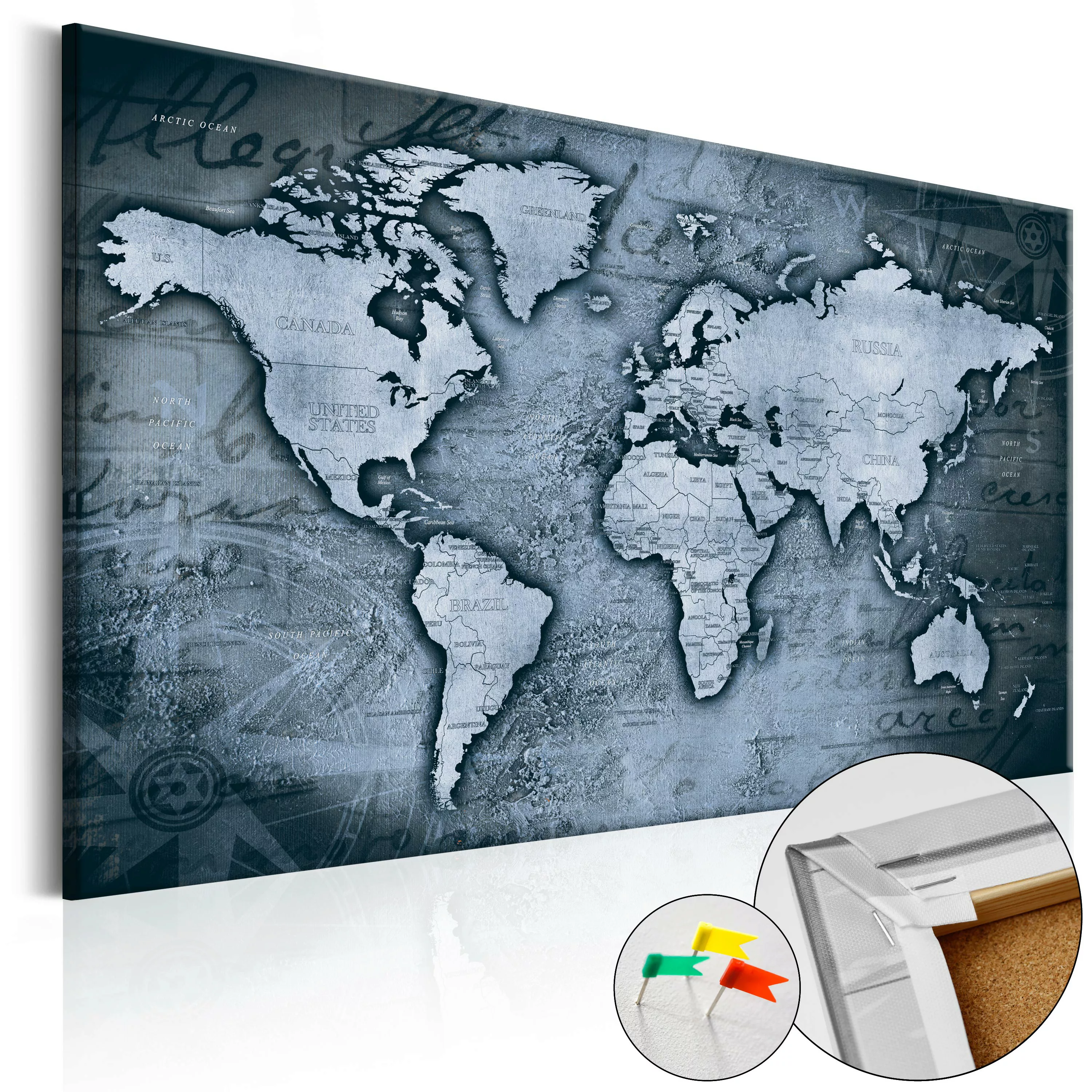 Korkbild - Sapphire World [cork Map] günstig online kaufen
